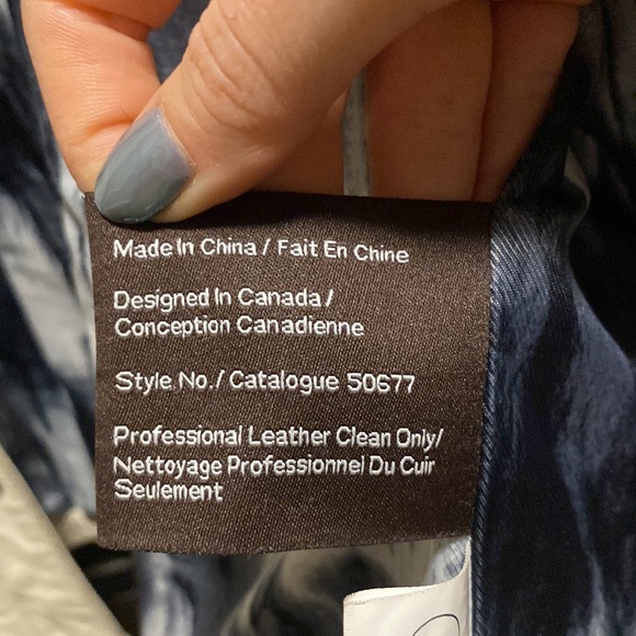 Cream coloured size Medium leather jacket - Picture 3 of 3